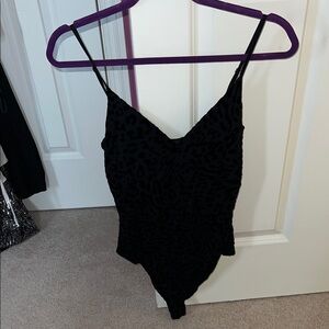 Elegant leopard Black Women's Top